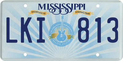 MS license plate LKI813