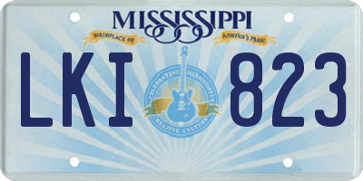 MS license plate LKI823