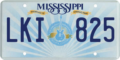 MS license plate LKI825