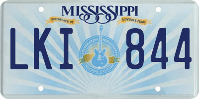 MS license plate LKI844
