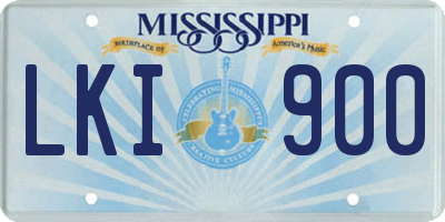 MS license plate LKI900