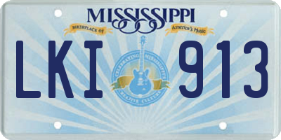 MS license plate LKI913