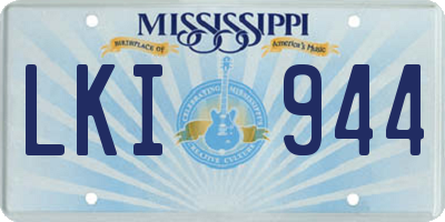 MS license plate LKI944