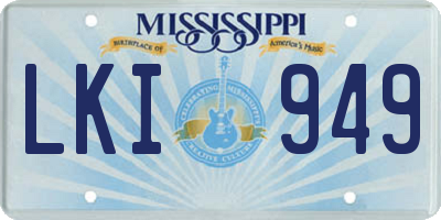 MS license plate LKI949