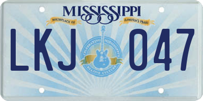 MS license plate LKJ047