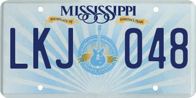 MS license plate LKJ048