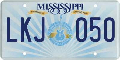 MS license plate LKJ050