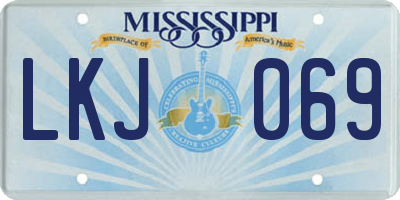 MS license plate LKJ069