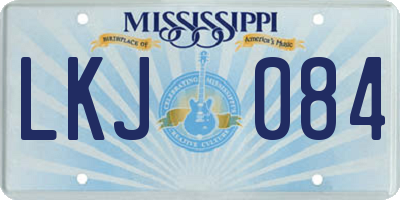 MS license plate LKJ084