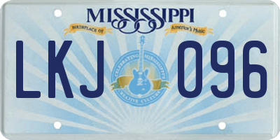 MS license plate LKJ096