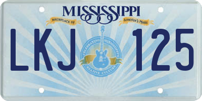 MS license plate LKJ125