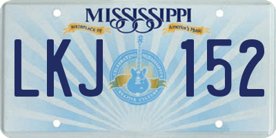 MS license plate LKJ152