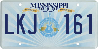 MS license plate LKJ161