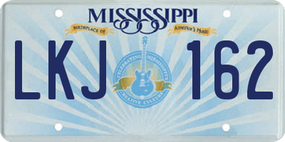 MS license plate LKJ162