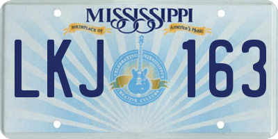 MS license plate LKJ163