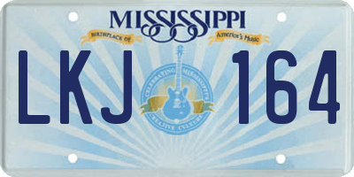 MS license plate LKJ164