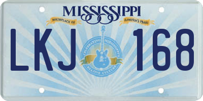 MS license plate LKJ168