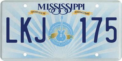 MS license plate LKJ175