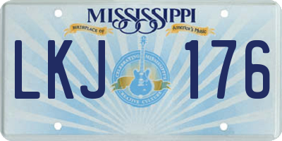 MS license plate LKJ176