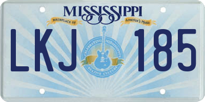 MS license plate LKJ185