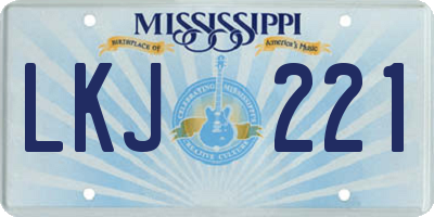 MS license plate LKJ221