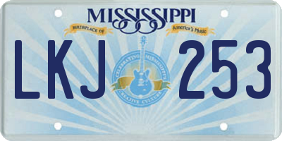 MS license plate LKJ253