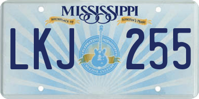 MS license plate LKJ255