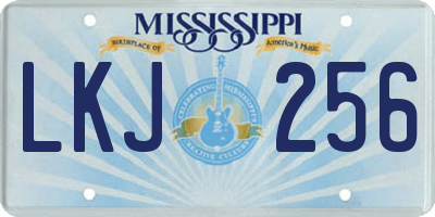 MS license plate LKJ256