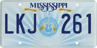 MS license plate LKJ261