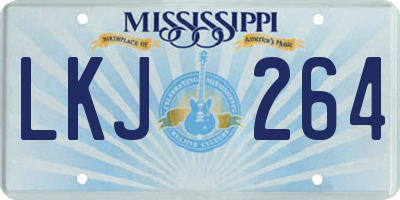 MS license plate LKJ264