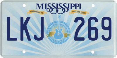 MS license plate LKJ269