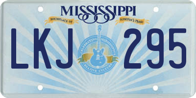 MS license plate LKJ295
