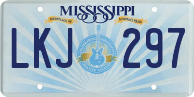 MS license plate LKJ297
