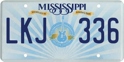 MS license plate LKJ336