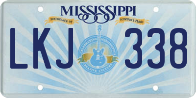 MS license plate LKJ338