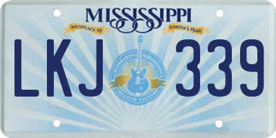 MS license plate LKJ339