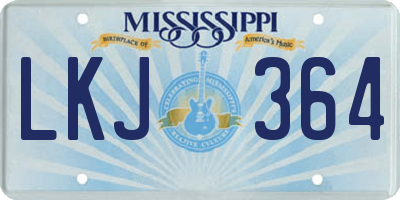 MS license plate LKJ364