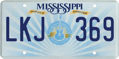 MS license plate LKJ369