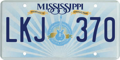 MS license plate LKJ370