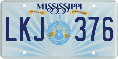 MS license plate LKJ376