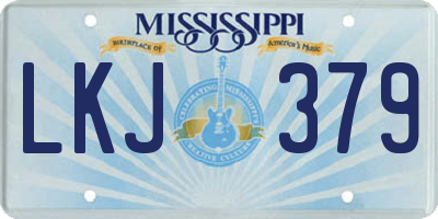 MS license plate LKJ379