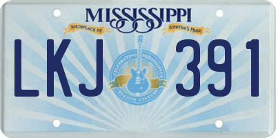 MS license plate LKJ391
