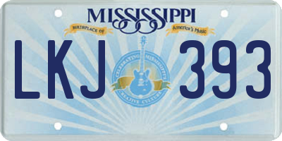 MS license plate LKJ393