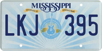 MS license plate LKJ395