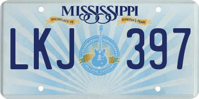 MS license plate LKJ397