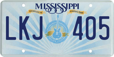 MS license plate LKJ405
