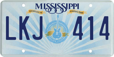 MS license plate LKJ414