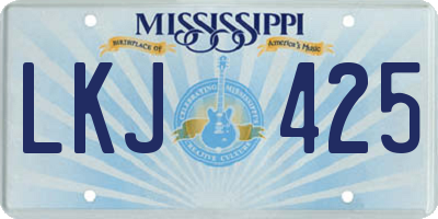 MS license plate LKJ425