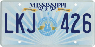 MS license plate LKJ426