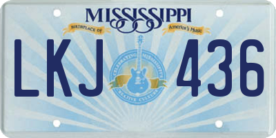 MS license plate LKJ436